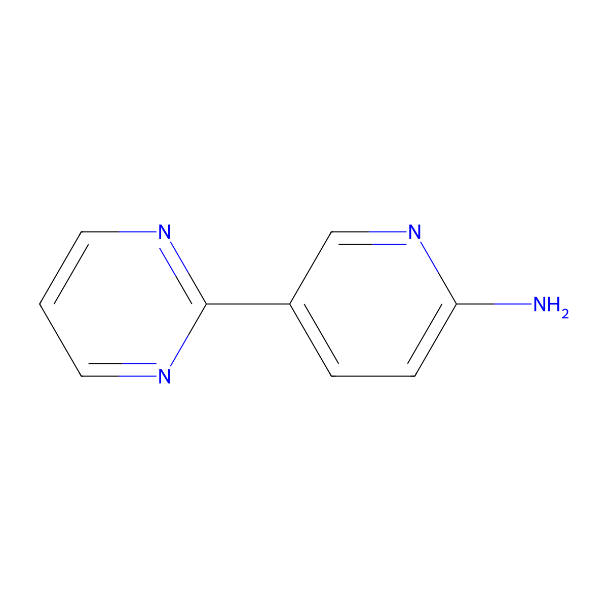 5-(2-pyrimidinyl)-2-Pyridinamine molecular structure, CAS 827588-87-4