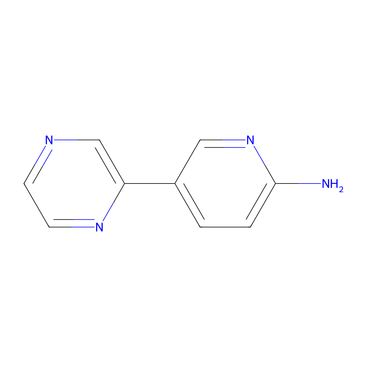 5-(Pyrazin-2-yl)pyridin-2-amine molecular structure, CAS 827588-90-9