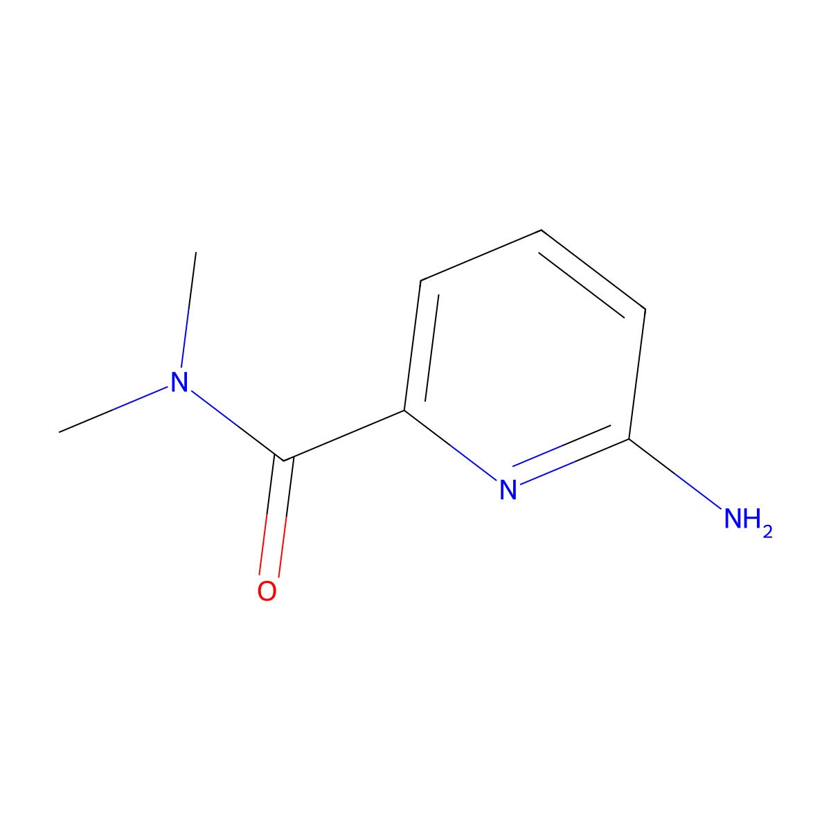 6-amino-N,N-dimethylpyridine-2-carboxamide molecular structure, CAS 827589-21-9