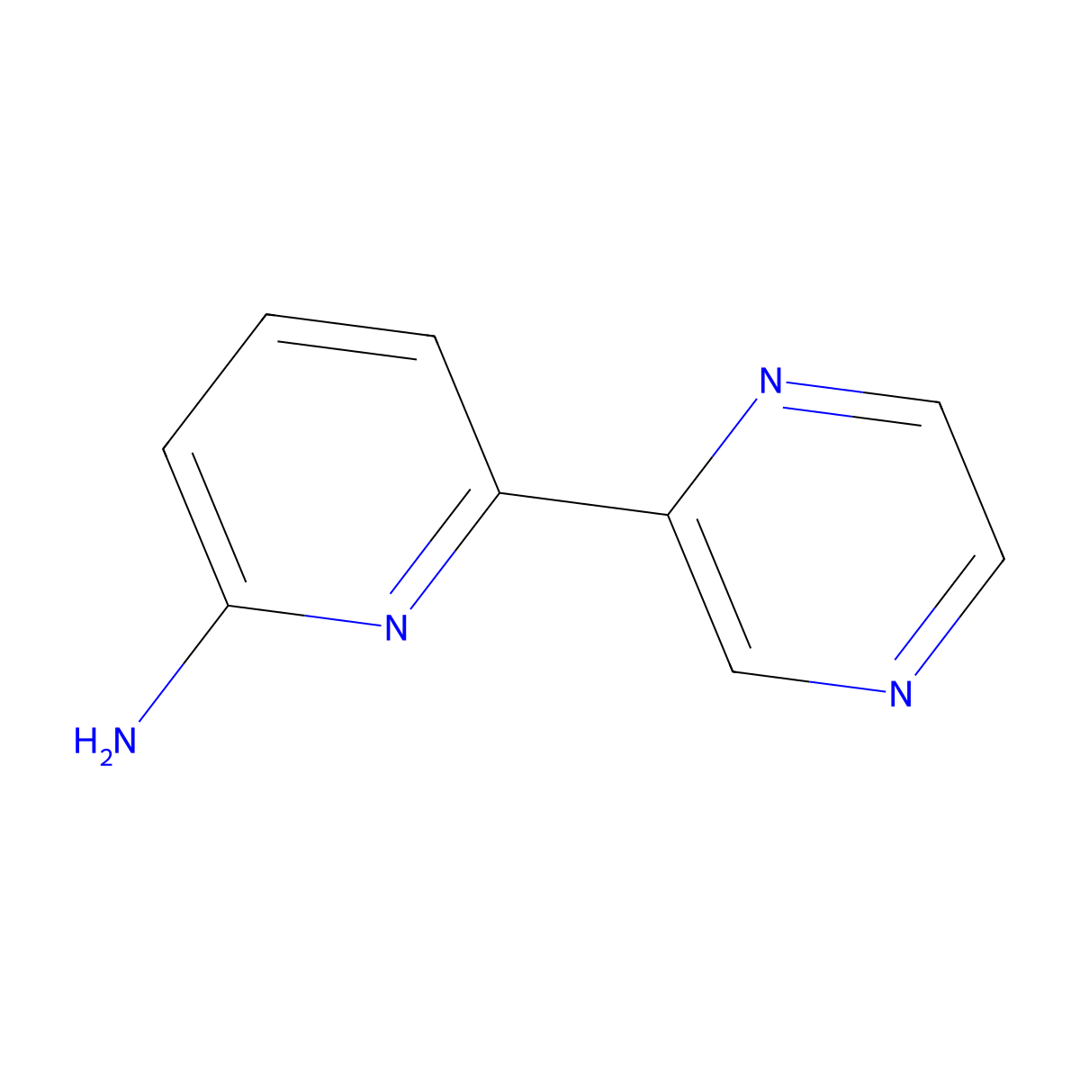 6-(Pyrazin-2-yl)pyridin-2-amine molecular structure, CAS 827589-29-7