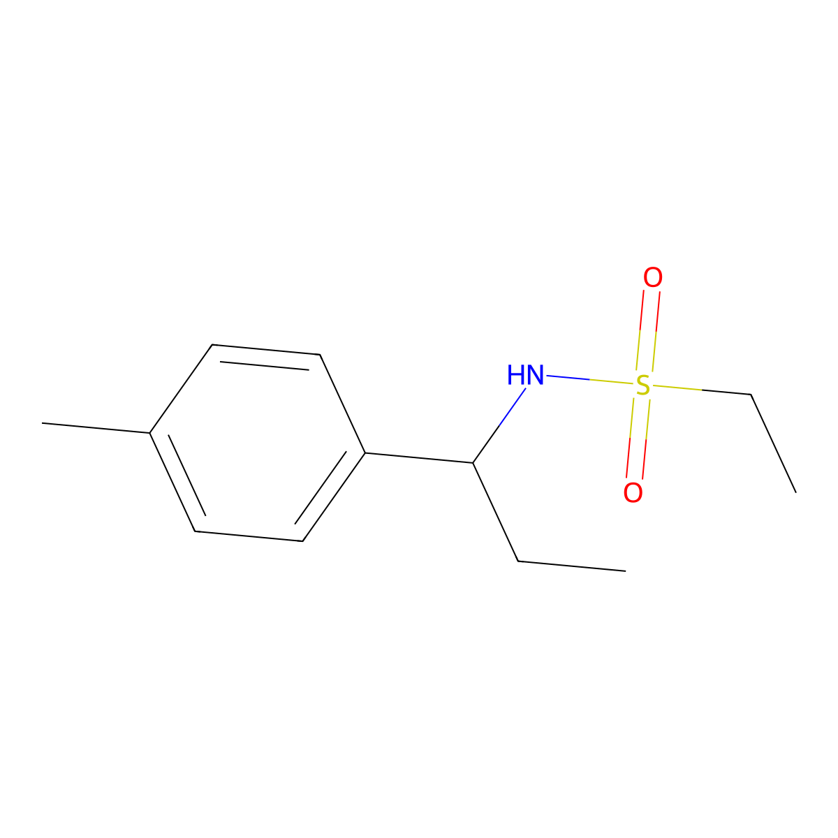 N-[1-(4-methylphenyl)propyl]ethanesulfonamide molecular structure, CAS 827592-29-0
