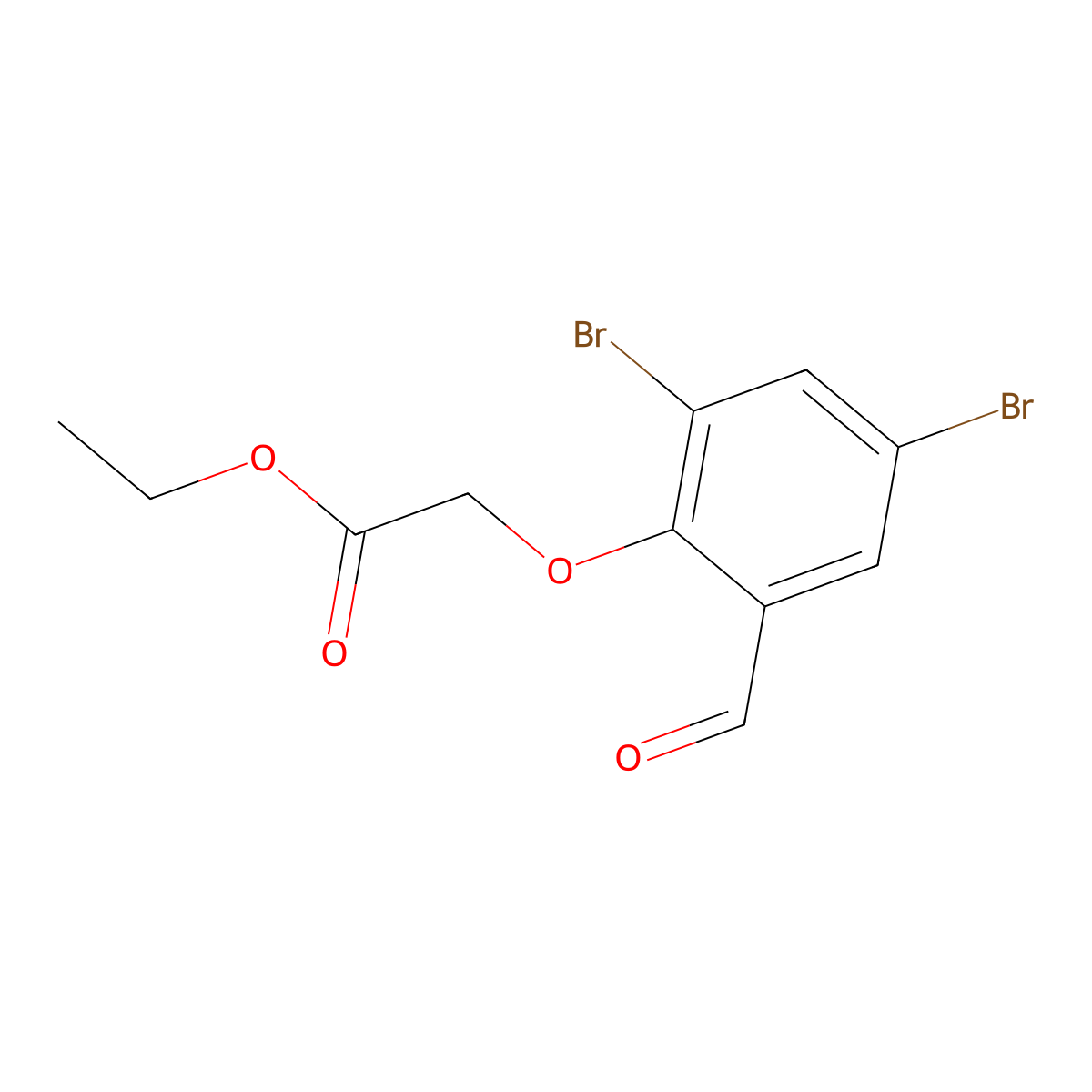 Ethyl (2,4-dibromo-6-formylphenoxy)acetate molecular structure, CAS 827592-32-5