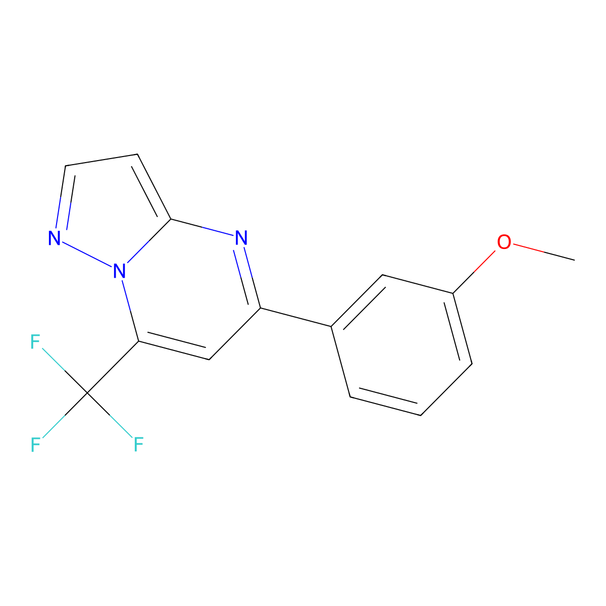 5-(3-Methoxyphenyl)-7-(trifluoromethyl)pyrazolo[1,5-a]pyrimidine molecular structure, CAS 827592-34-7