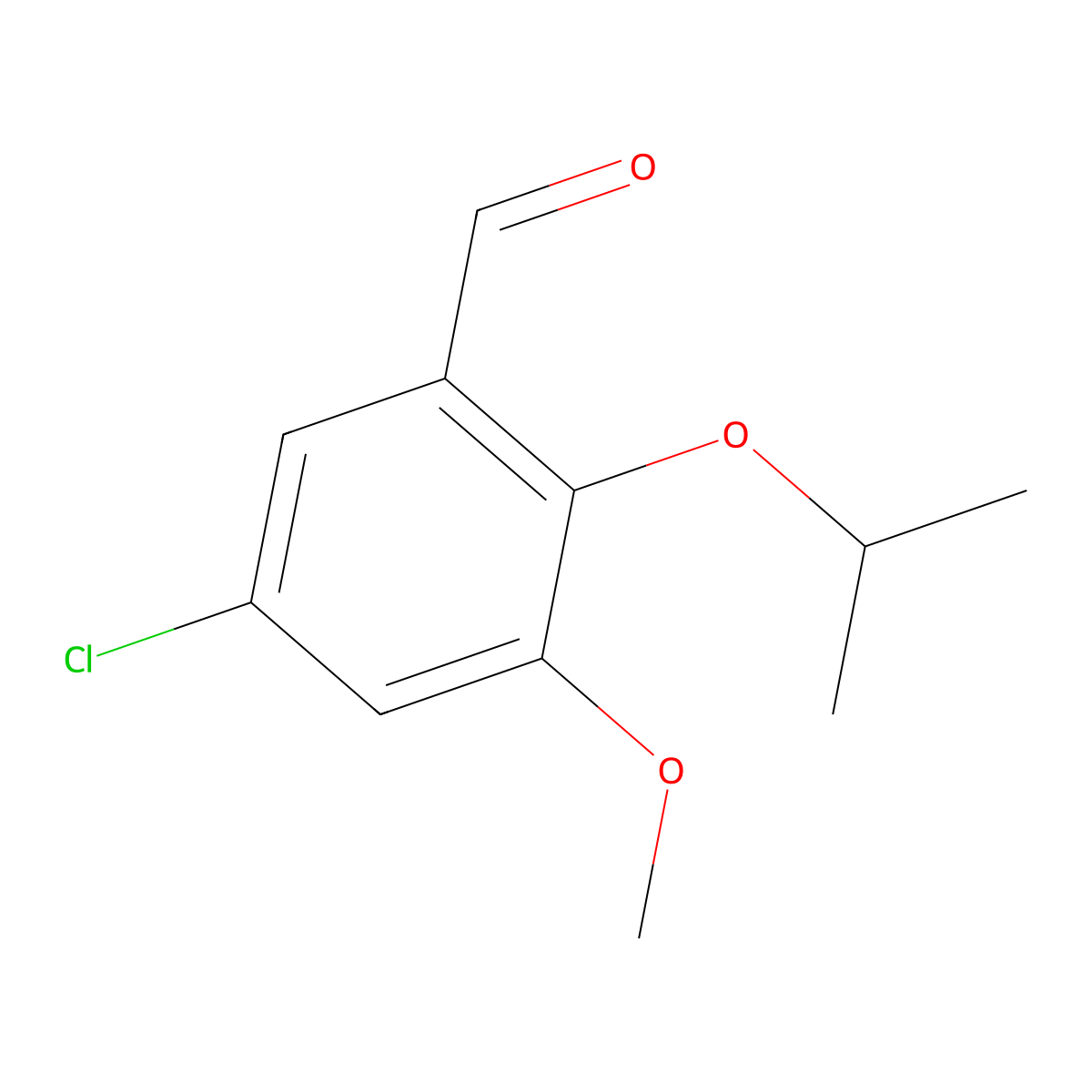 5-Chloro-2-isopropoxy-3-methoxybenzaldehyde molecular structure, CAS 827593-20-4