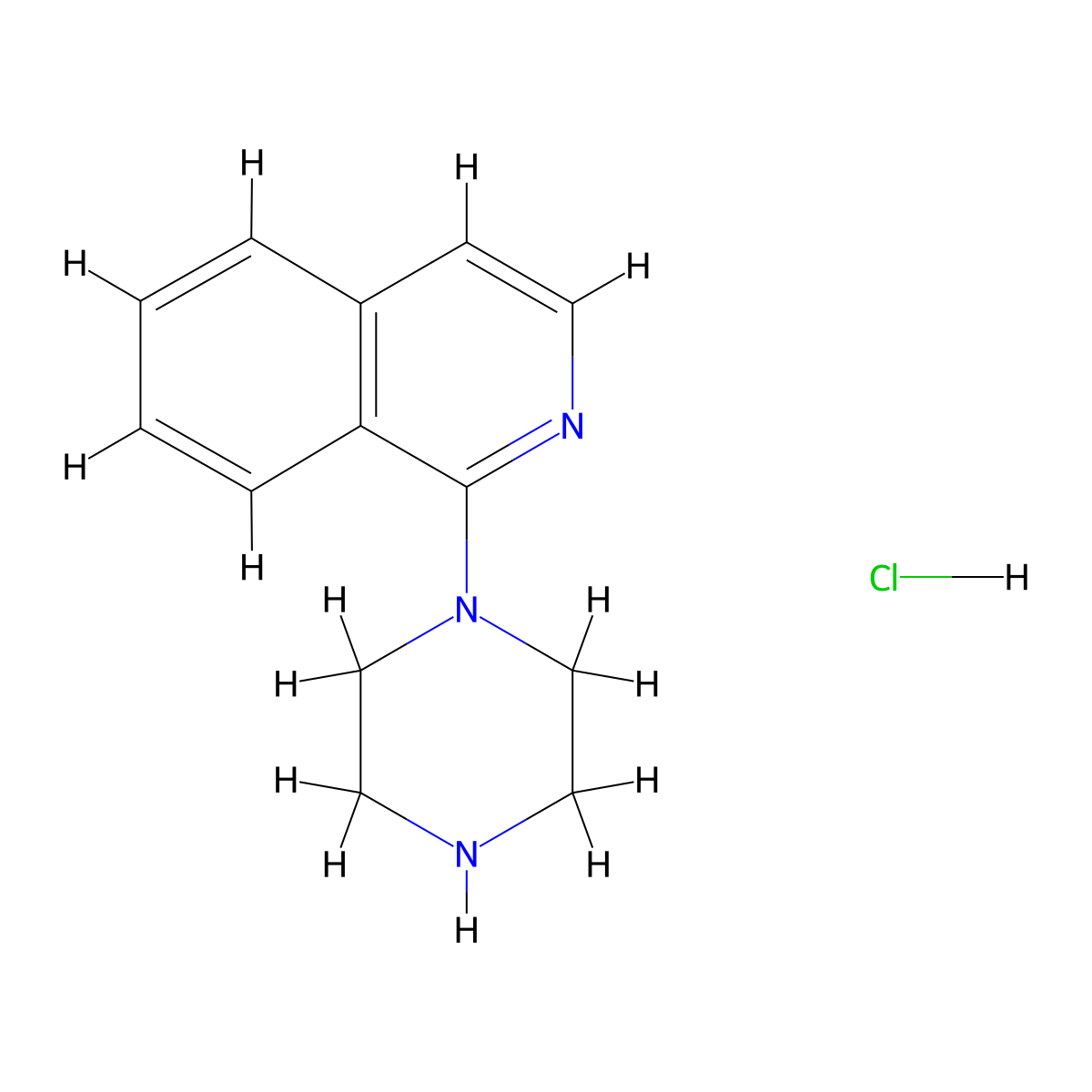 1-(Piperazin-1-yl)isoquinoline hydrochloride molecular structure, CAS 827598-27-6