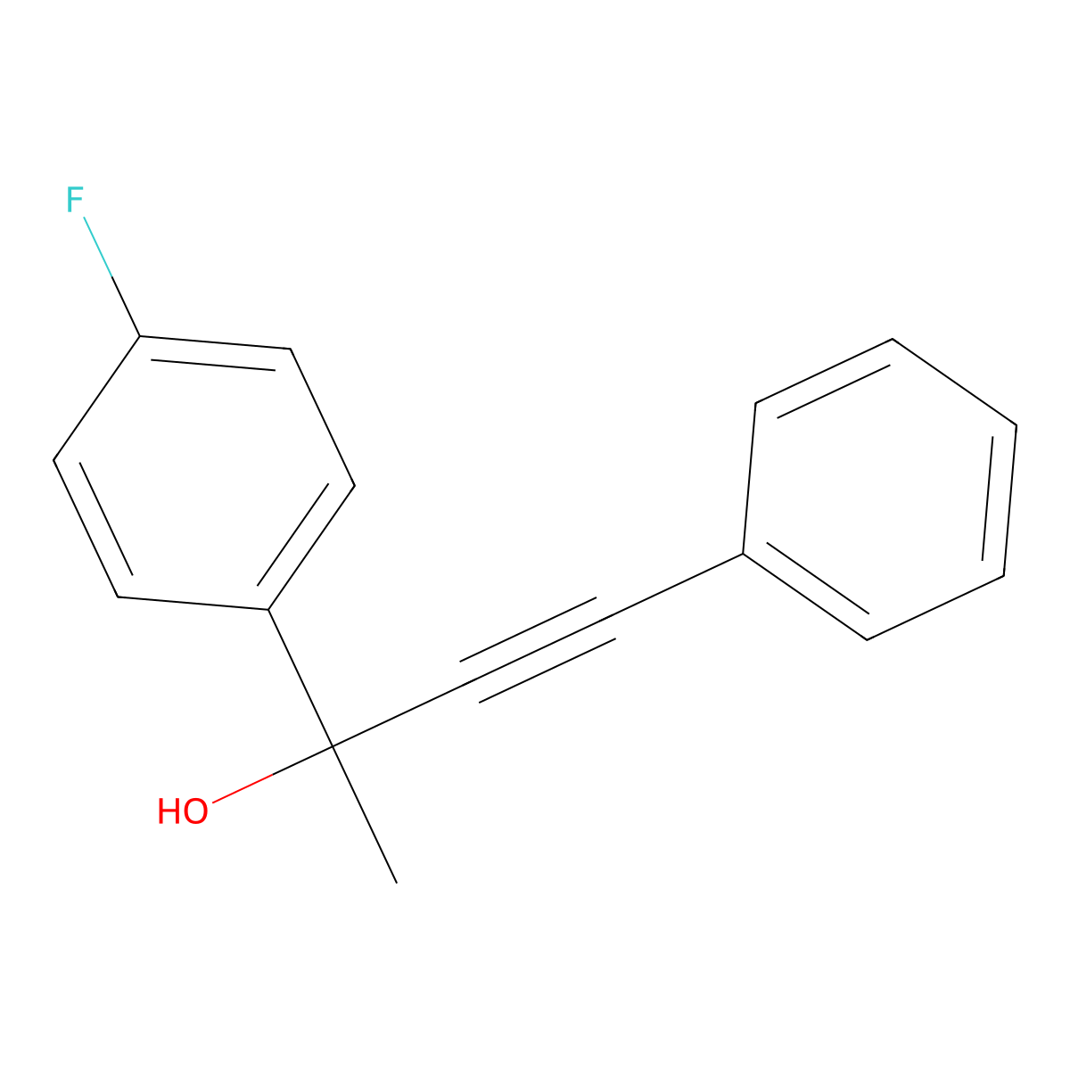 2-(4-Fluorophenyl)-4-phenylbut-3-yn-2-ol molecular structure, CAS 827599-30-4