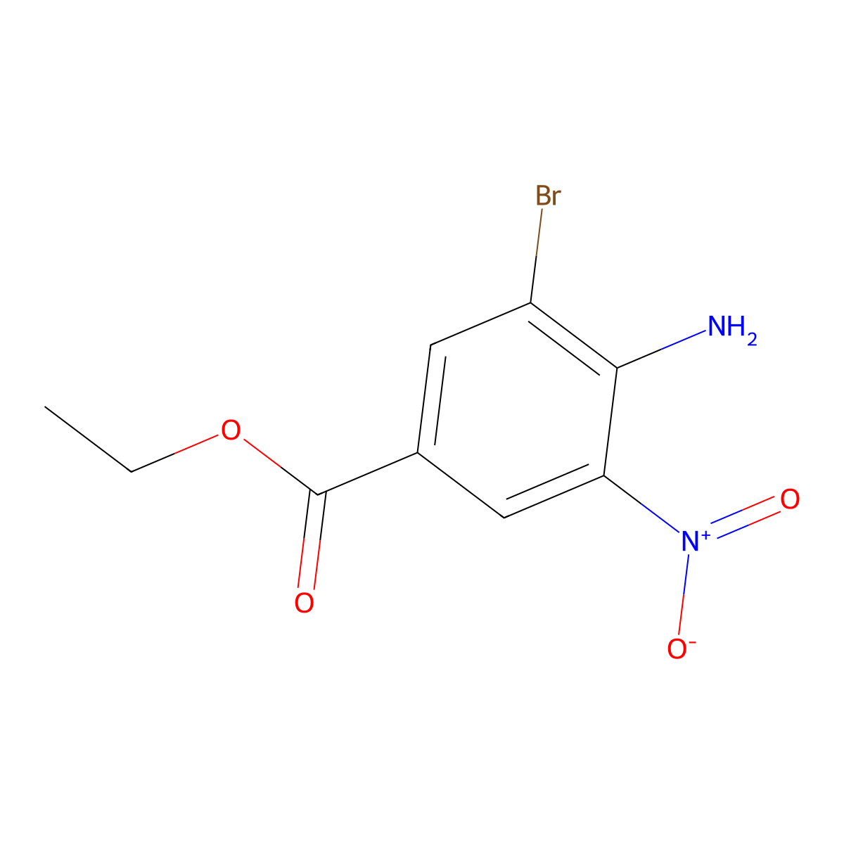 Ethyl 4-amino-3-bromo-5-nitrobenzoate molecular structure, CAS 82760-42-7