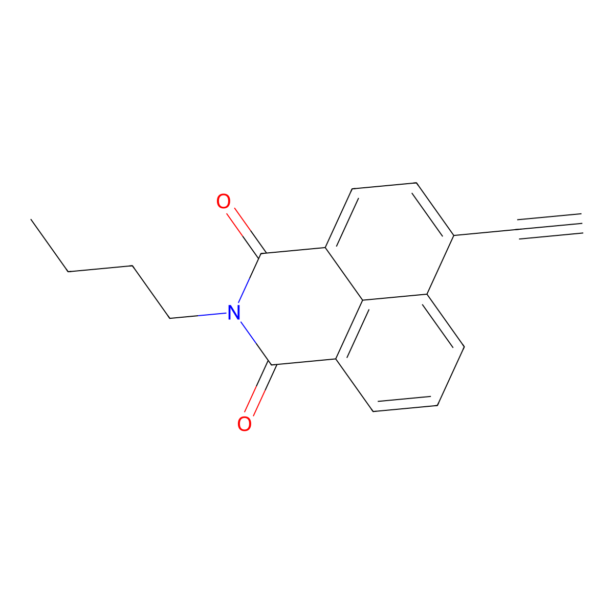 2-Butyl-6-ethynyl-1H-benzo[de]isoquinoline-1,3(2H)-dione molecular structure, CAS 827605-41-4
