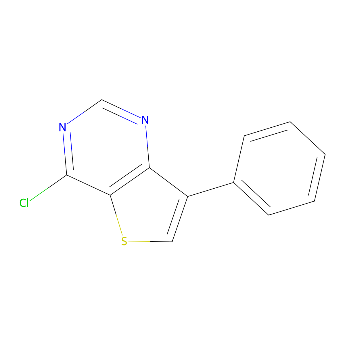 4-Chloro-7-phenylthieno[3,2-d]pyrimidine molecular structure, CAS 827614-26-6