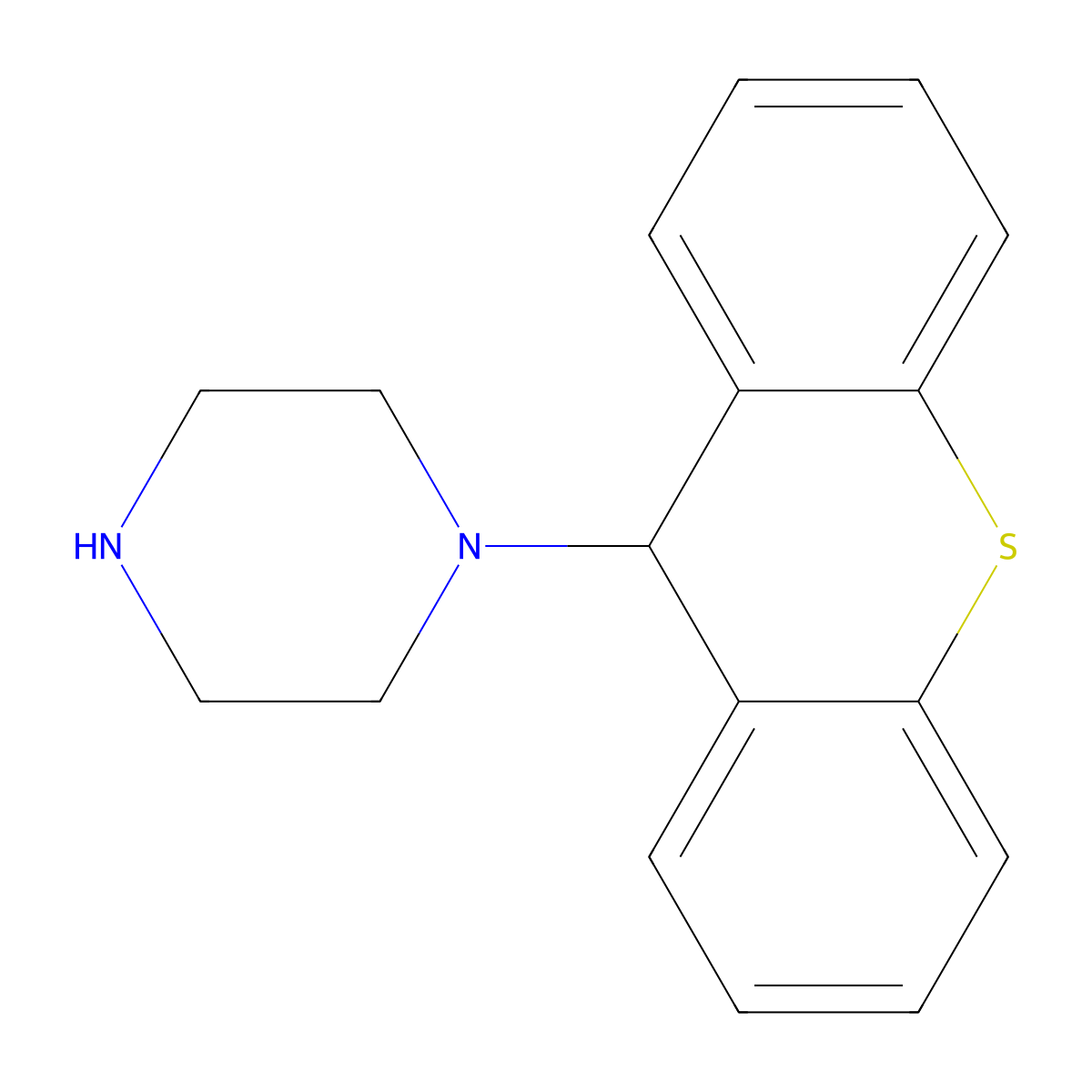 1-(9-Thioxanthenyl)piperazine molecular structure, CAS 827614-61-9