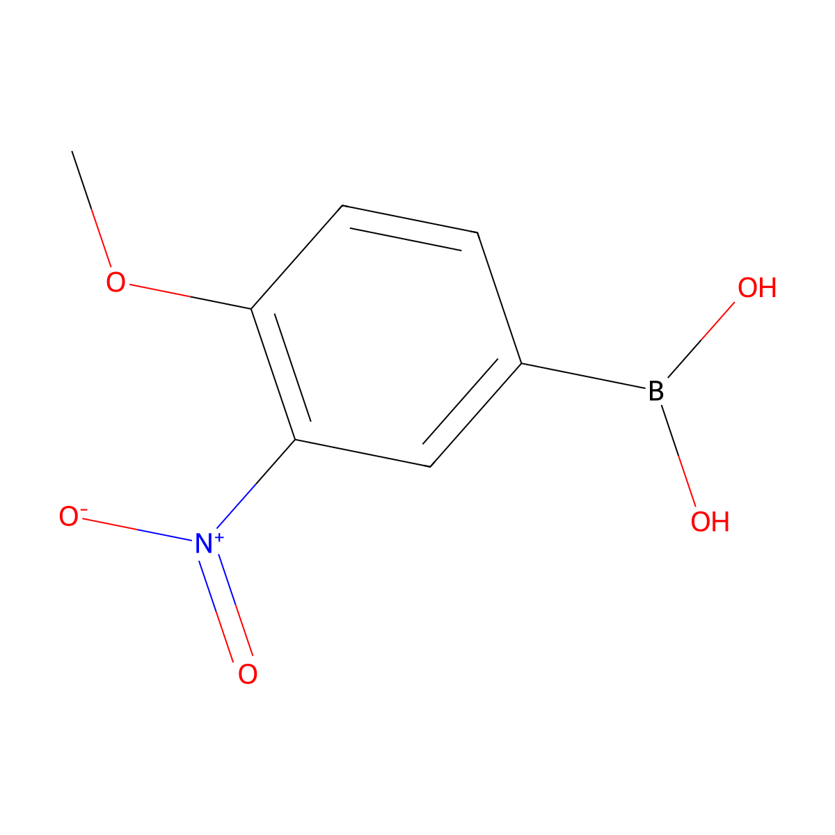 4-Methoxy-3-nitrophenylboronic acid molecular structure, CAS 827614-67-5