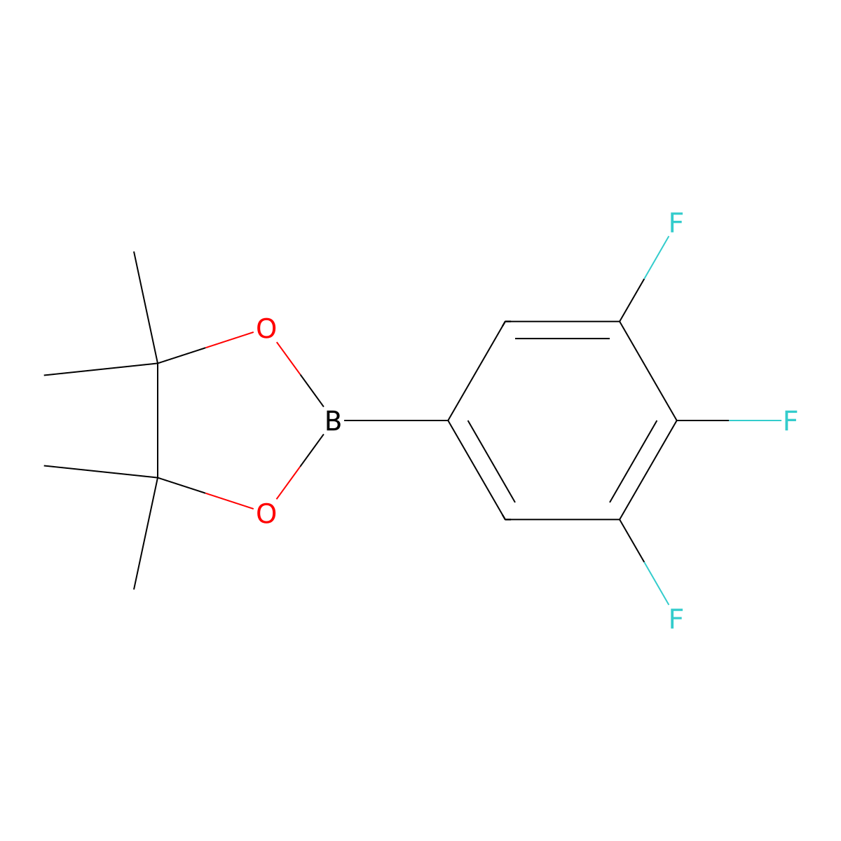 4,4,5,5-Tetramethyl-2-(3,4,5-trifluorophenyl)-1,3,2-dioxaborolane molecular structure, CAS 827614-70-0