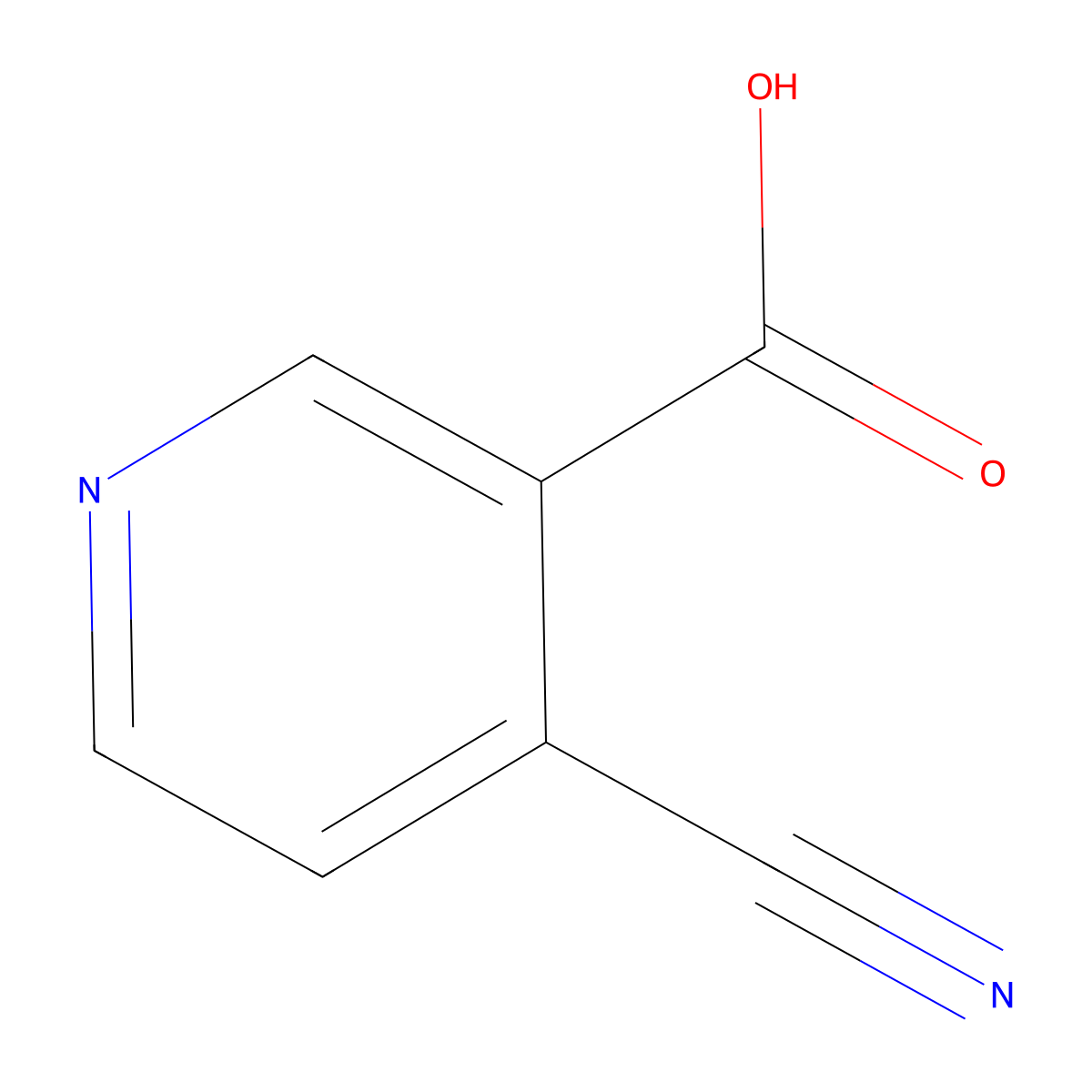 4-Cyanopyridine-3-carboxylic acid molecular structure, CAS 827616-51-3