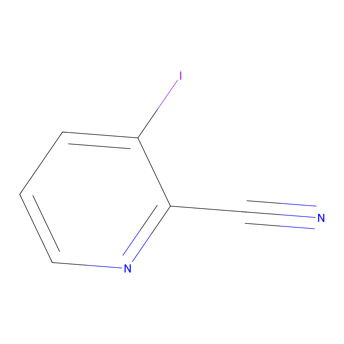 3-Iodopyridine-2-carbonitrile molecular structure, CAS 827616-52-4