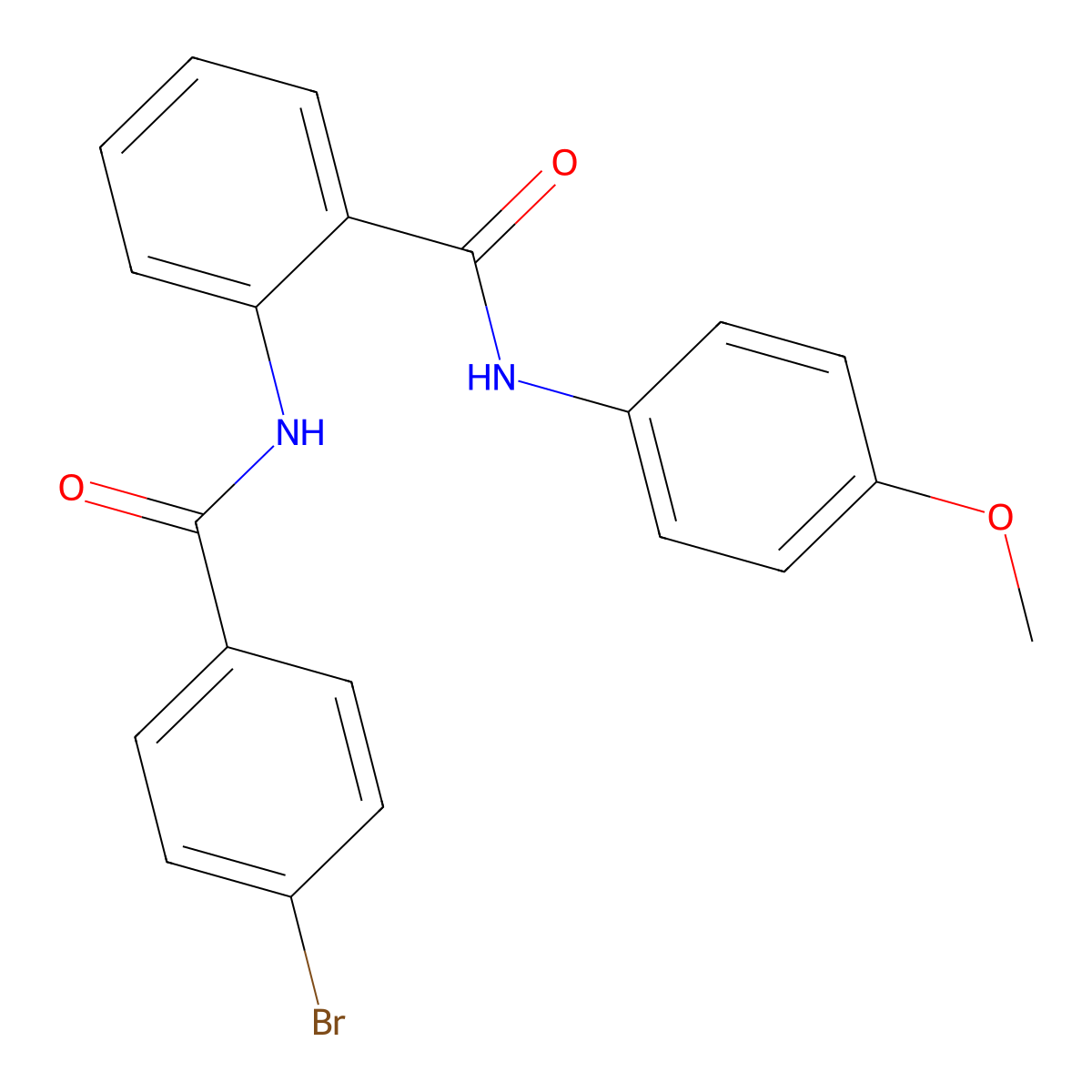 2-[(4-bromobenzoyl)amino]-N-(4-methoxyphenyl)benzamide molecular structure, CAS 827616-75-1