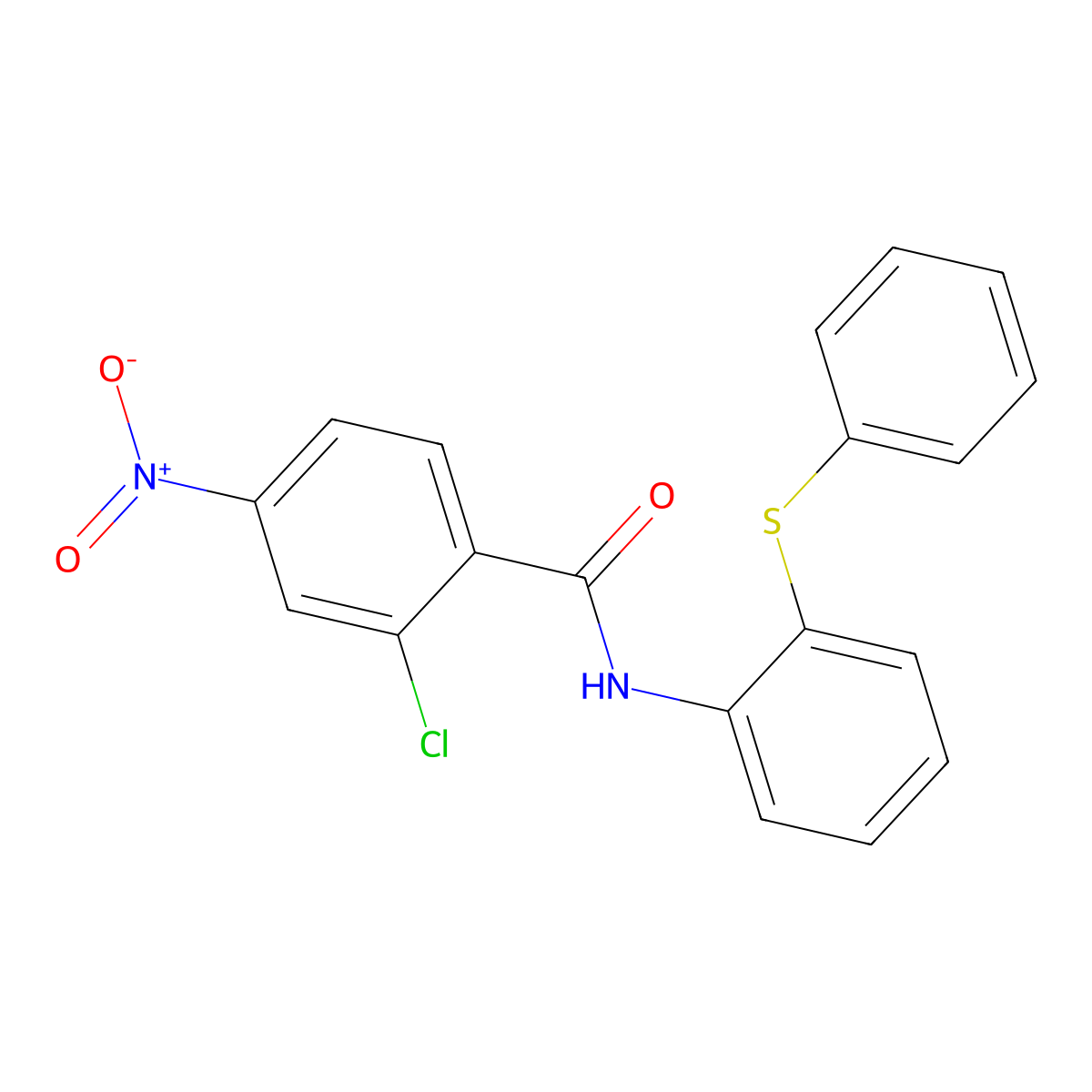 2-chloro-4-nitro-N-(2-phenylsulfanylphenyl)benzamide molecular structure, CAS 827616-89-7