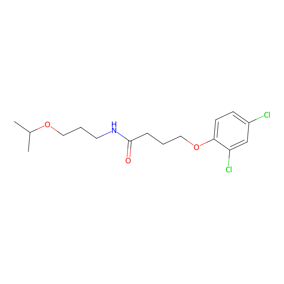 4-(2,4-dichlorophenoxy)-N-(3-propan-2-yloxypropyl)butanamide molecular structure, CAS 827616-93-3