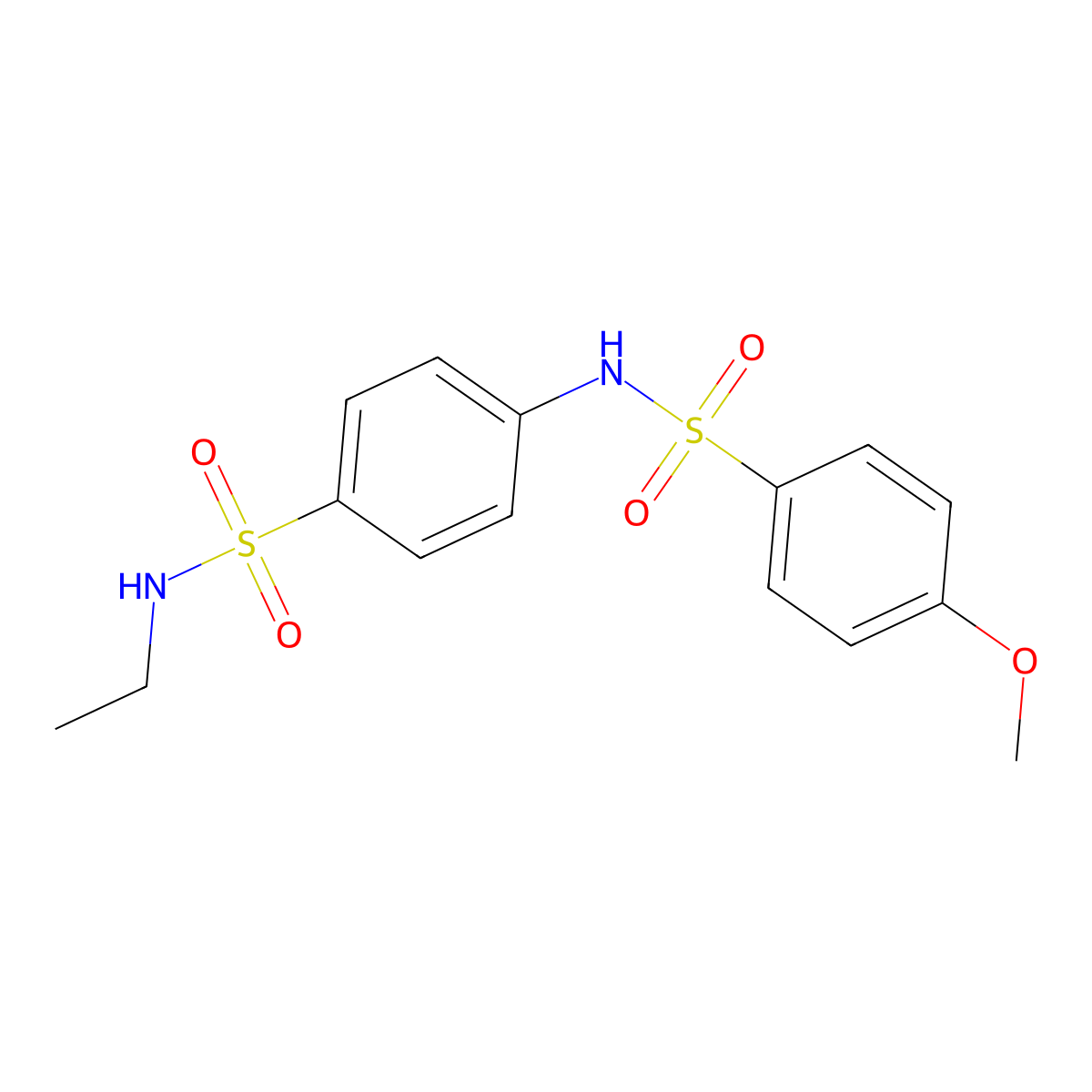 N-ethyl-4-[(4-methoxyphenyl)sulfonylamino]benzenesulfonamide molecular structure, CAS 827617-02-7