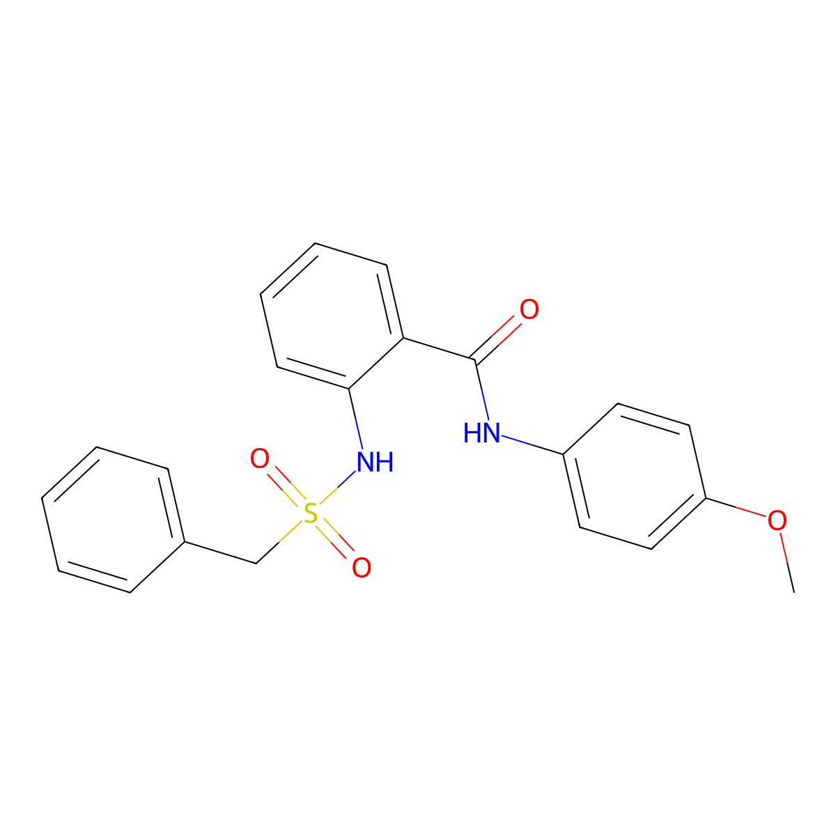 2-(benzylsulfonylamino)-N-(4-methoxyphenyl)benzamide molecular structure, CAS 827617-12-9