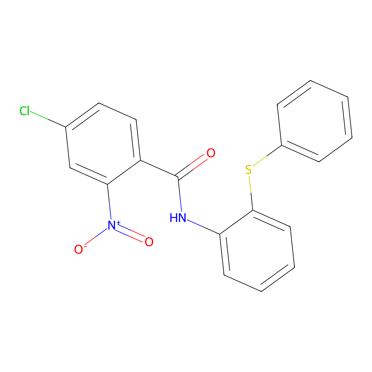 4-chloro-2-nitro-N-(2-phenylsulfanylphenyl)benzamide molecular structure, CAS 827617-19-6