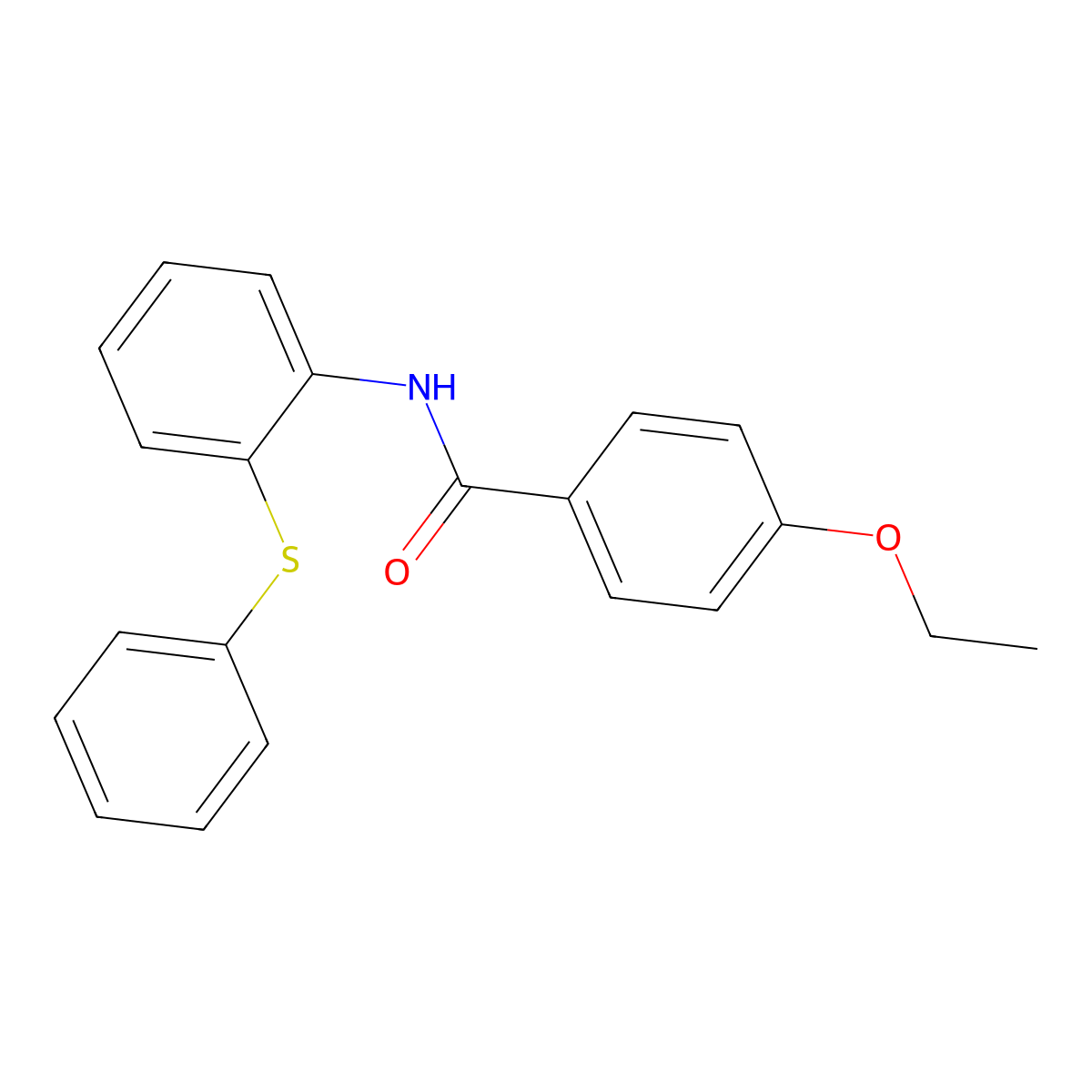 4-ethoxy-N-[2-(phenylsulfanyl)phenyl]benzamide molecular structure, CAS 827617-27-6