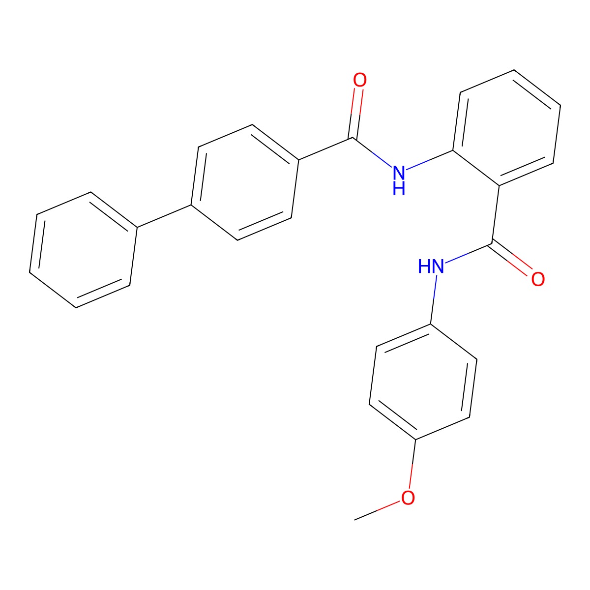 N-(4-methoxyphenyl)-2-[(4-phenylbenzoyl)amino]benzamide molecular structure, CAS 827617-39-0