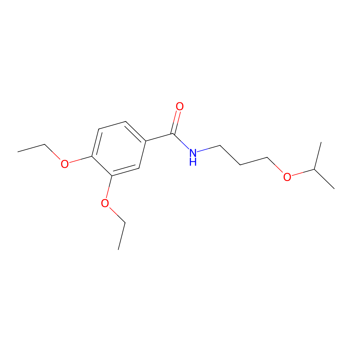 3,4-diethoxy-N-(3-propan-2-yloxypropyl)benzamide molecular structure, CAS 827617-47-0