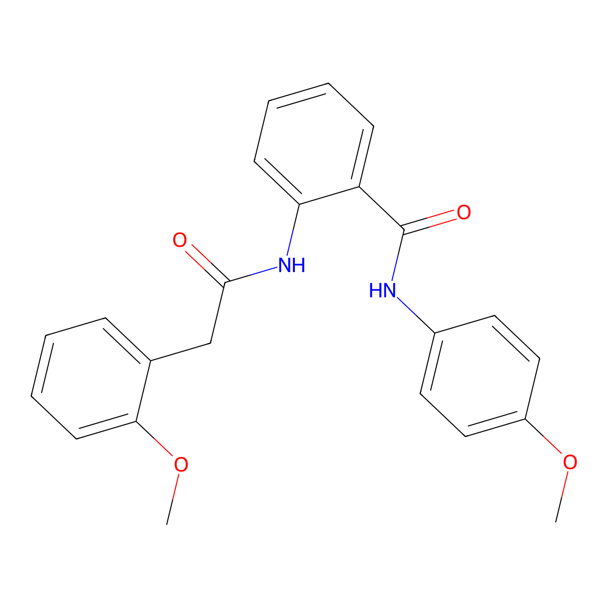 N-(4-methoxyphenyl)-2-[[2-(2-methoxyphenyl)acetyl]amino]benzamide molecular structure, CAS 827617-49-2