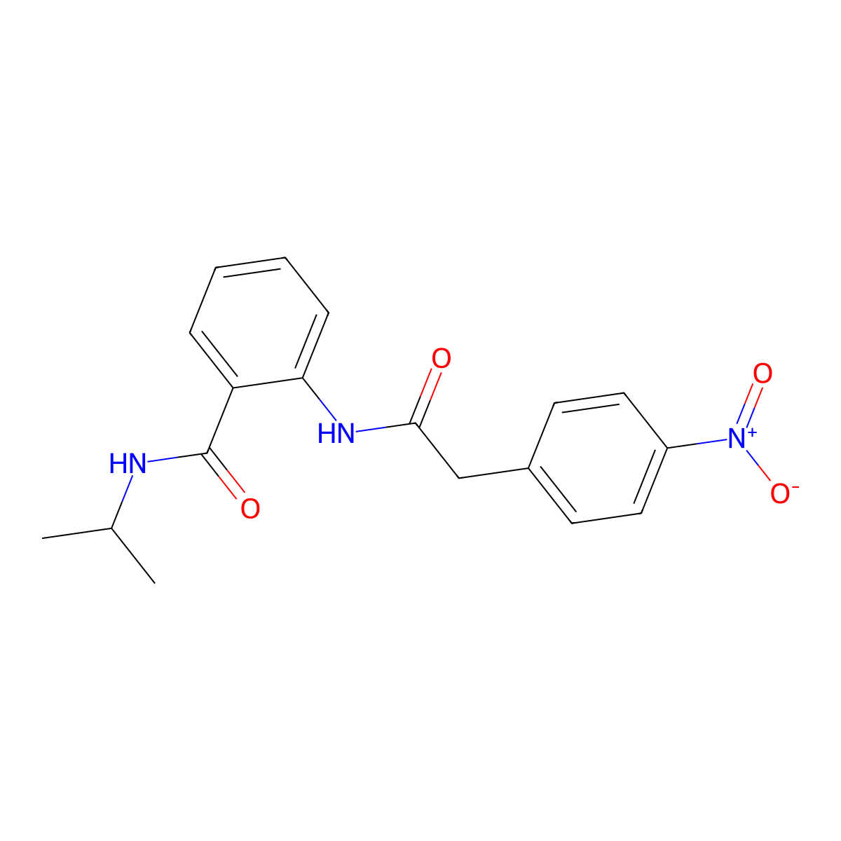 2-{[(4-nitrophenyl)acetyl]amino}-N-(propan-2-yl)benzamide molecular structure, CAS 827617-60-7