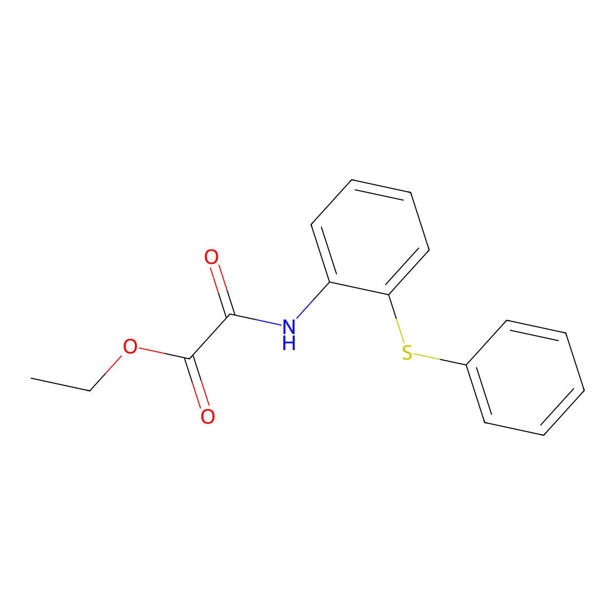 Ethyl oxo{[2-(phenylsulfanyl)phenyl]amino}acetate molecular structure, CAS 827617-91-4