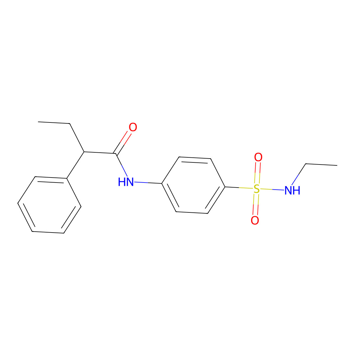 N-[4-(ethylsulfamoyl)phenyl]-2-phenylbutanamide molecular structure, CAS 827618-00-8