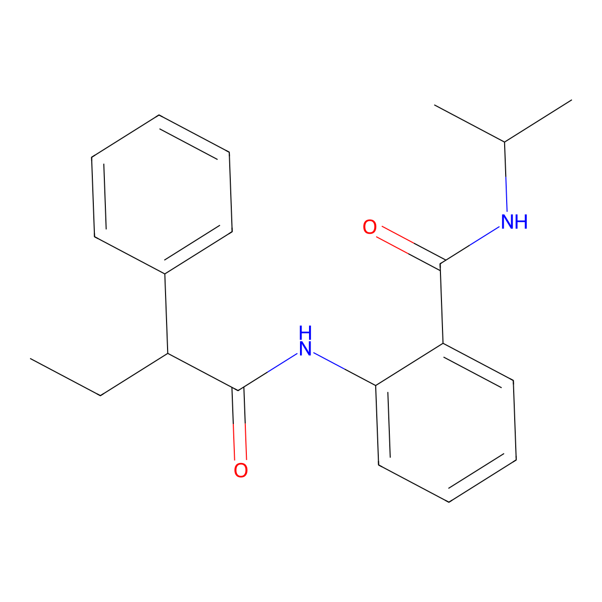 2-(2-phenylbutanoylamino)-N-propan-2-ylbenzamide molecular structure, CAS 827618-02-0