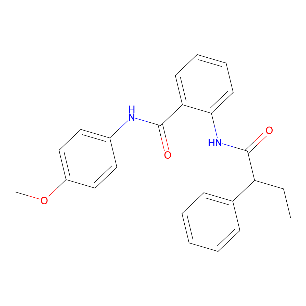 N-(4-methoxyphenyl)-2-(2-phenylbutanoylamino)benzamide molecular structure, CAS 827618-03-1