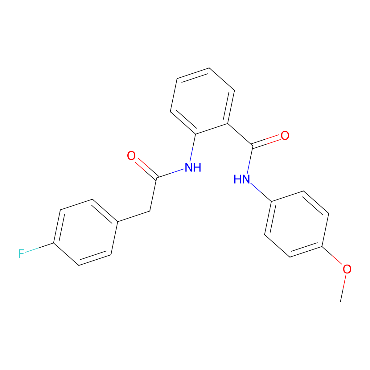 2-[[2-(4-fluorophenyl)acetyl]amino]-N-(4-methoxyphenyl)benzamide molecular structure, CAS 827618-31-5