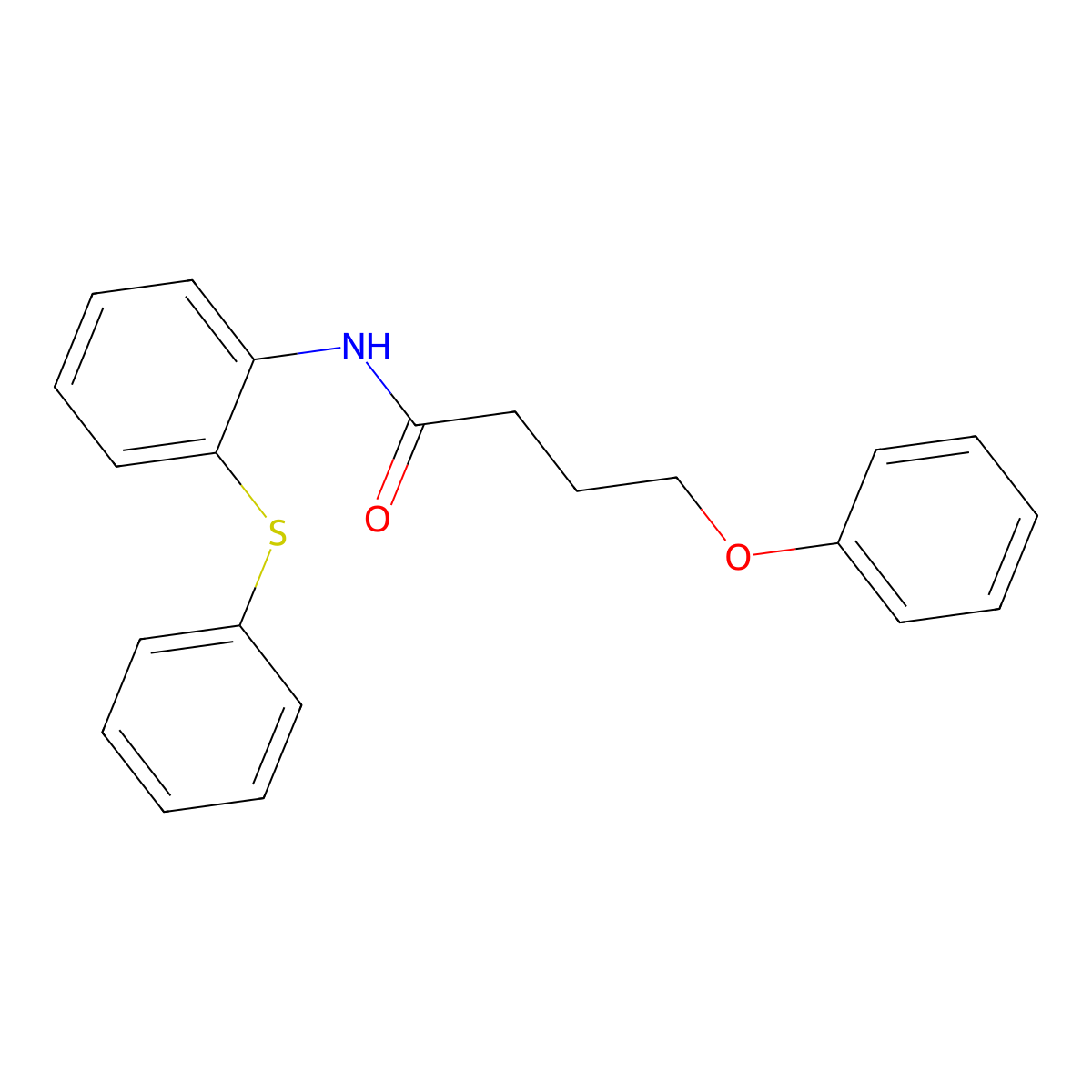 4-phenoxy-N-(2-phenylsulfanylphenyl)butanamide molecular structure, CAS 827618-34-8