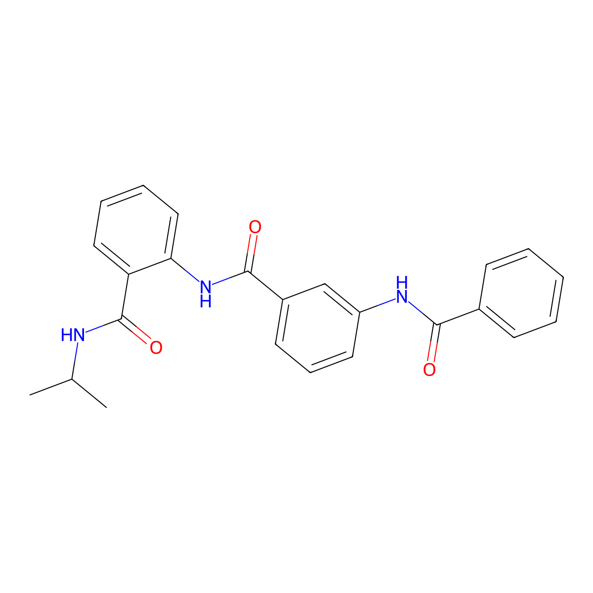 2-[(3-benzamidobenzoyl)amino]-N-propan-2-ylbenzamide molecular structure, CAS 827618-55-3