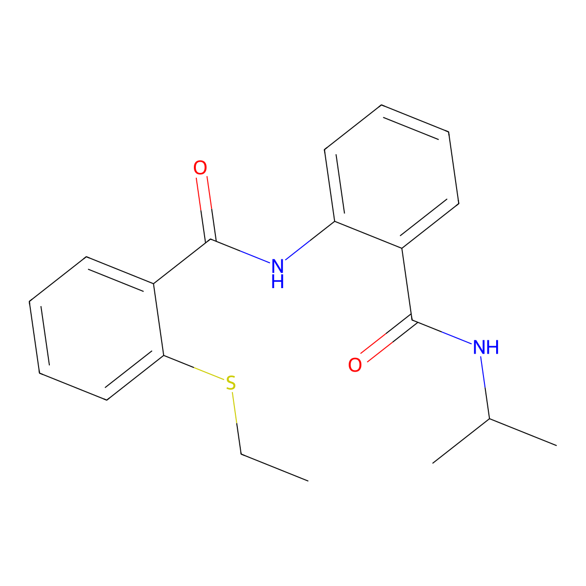 2-[(2-ethylsulfanylbenzoyl)amino]-N-propan-2-ylbenzamide molecular structure, CAS 827618-65-5