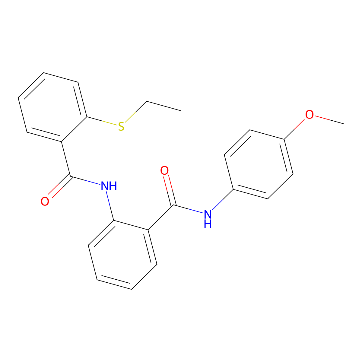 2-[(2-ethylsulfanylbenzoyl)amino]-N-(4-methoxyphenyl)benzamide molecular structure, CAS 827618-66-6