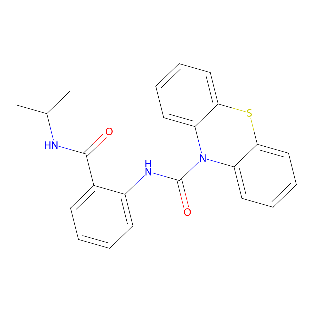 N-[2-(propan-2-ylcarbamoyl)phenyl]phenothiazine-10-carboxamide molecular structure, CAS 827618-87-1