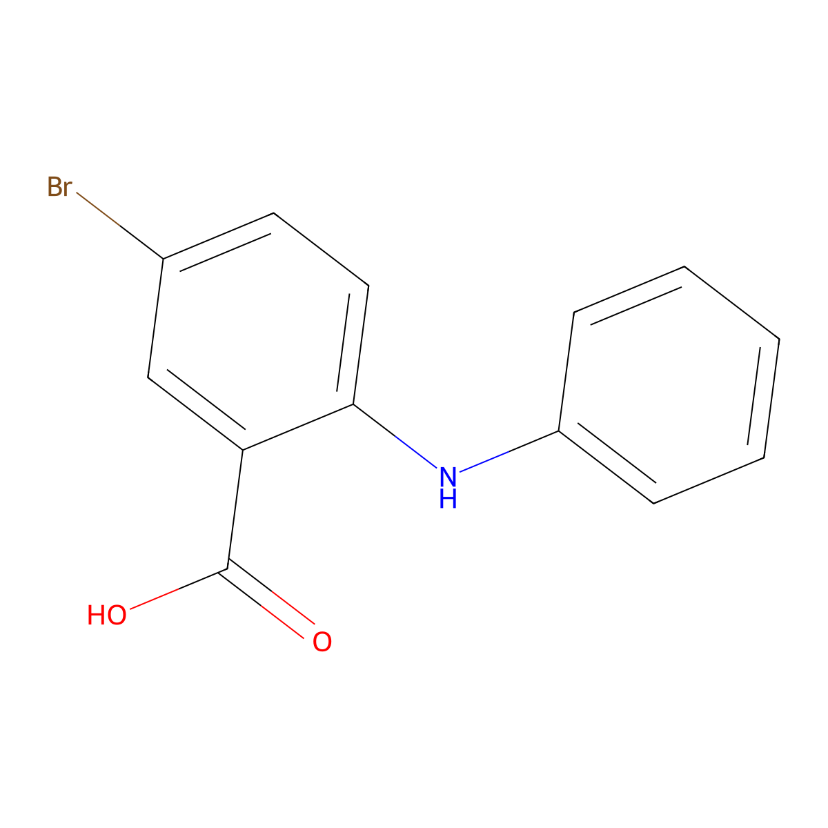 5-Bromo-2-(phenylamino)benzoic acid molecular structure, CAS 82762-60-5