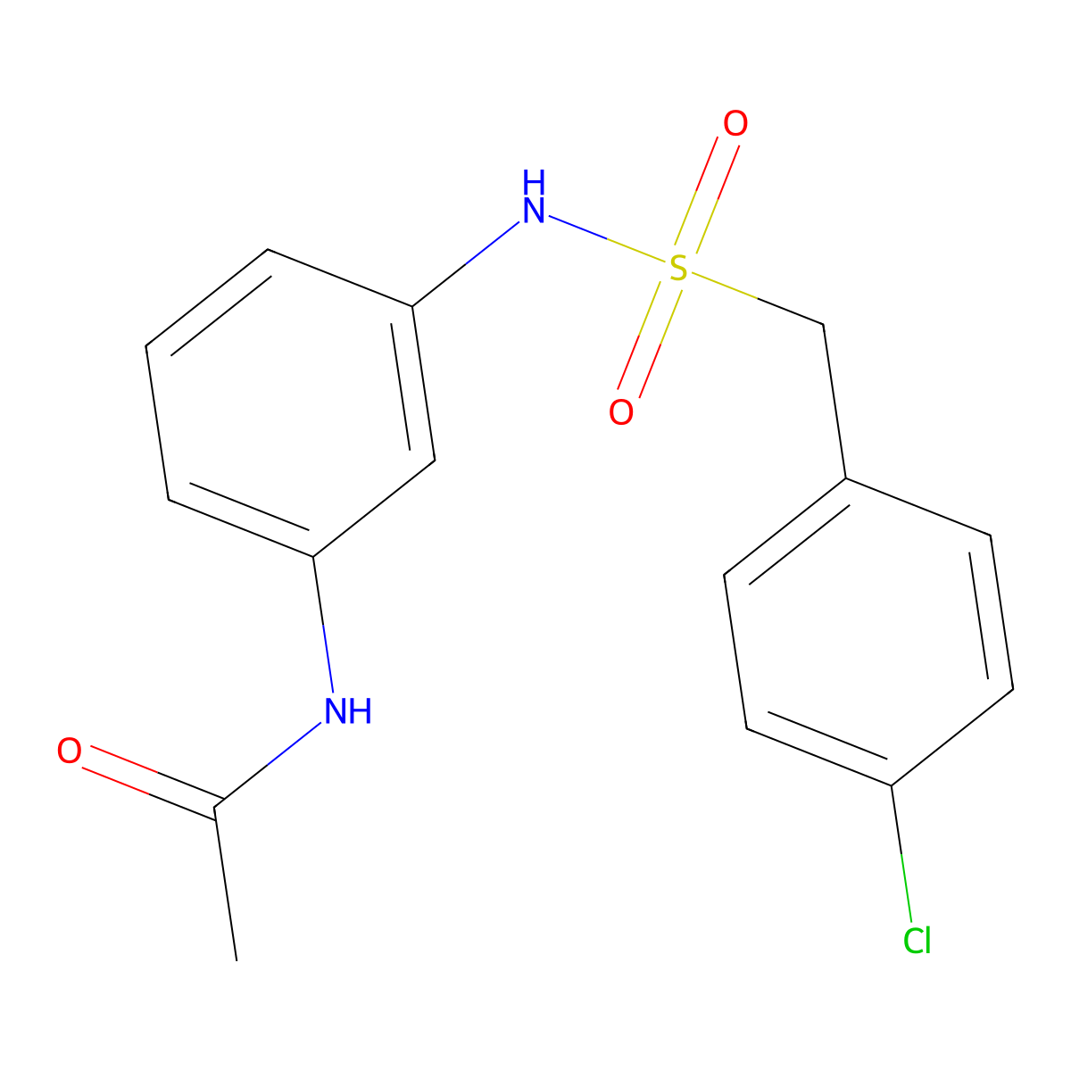 N-(3-{[(4-chlorobenzyl)sulfonyl]amino}phenyl)acetamide molecular structure, CAS 827620-00-8