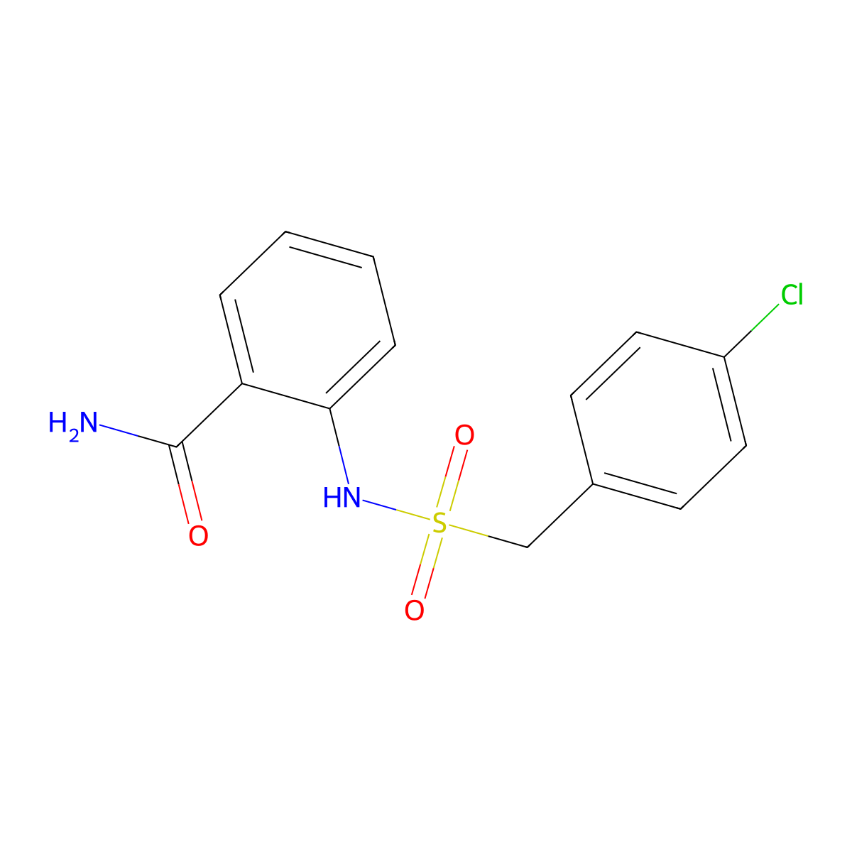 2-{[(4-Chlorobenzyl)sulfonyl]amino}benzamide molecular structure, CAS 827620-05-3