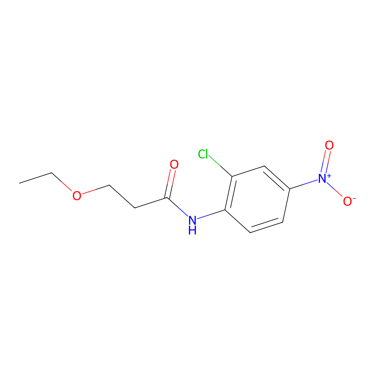 N-(2-chloro-4-nitrophenyl)-3-ethoxypropanamide molecular structure, CAS 827620-66-6