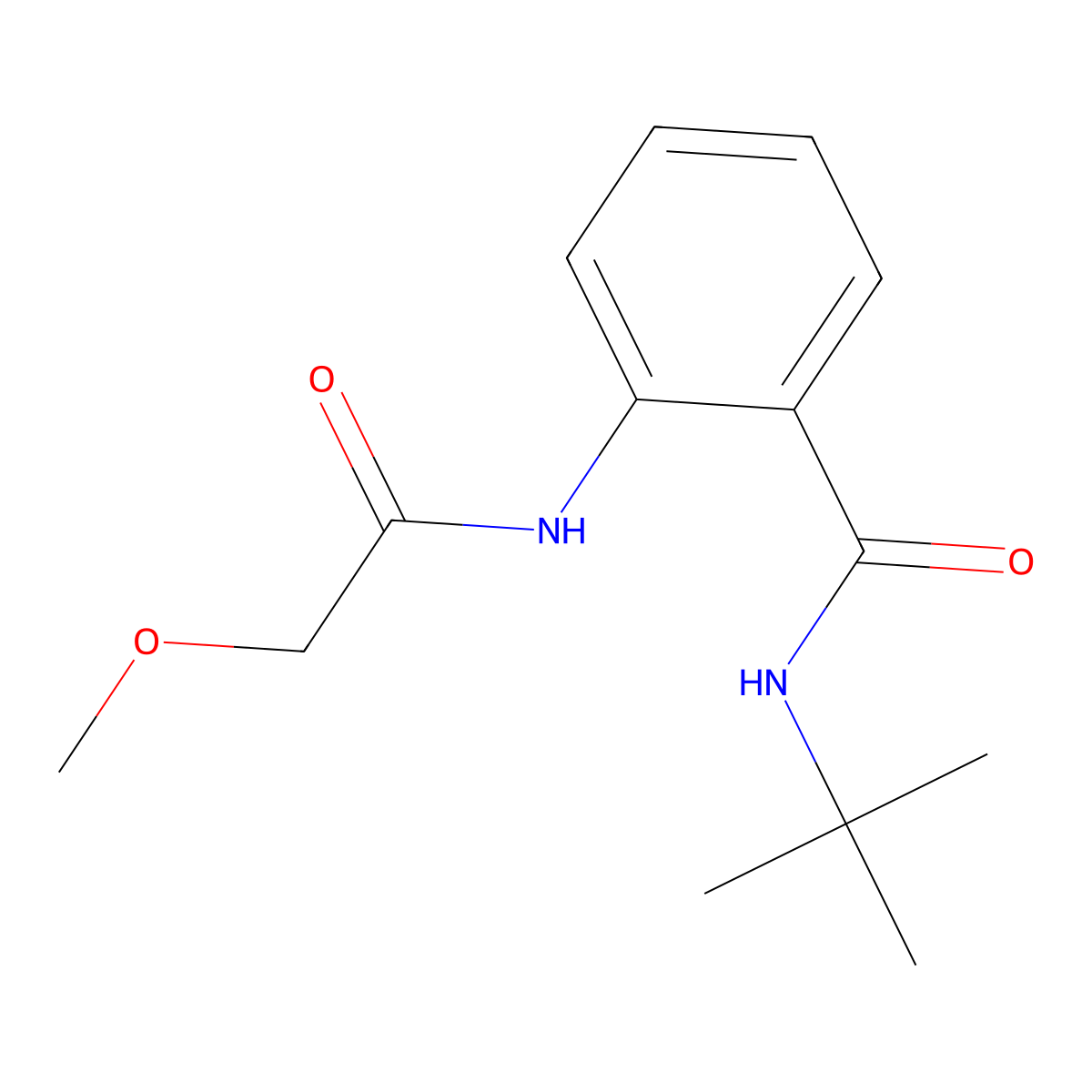 N-tert-butyl-2-[(2-methoxyacetyl)amino]benzamide molecular structure, CAS 827620-78-0