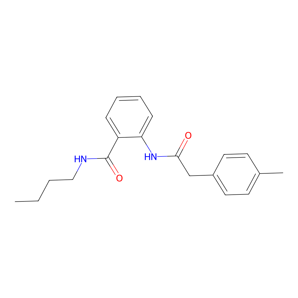 N-butyl-2-{[(4-methylphenyl)acetyl]amino}benzamide molecular structure, CAS 827620-81-5