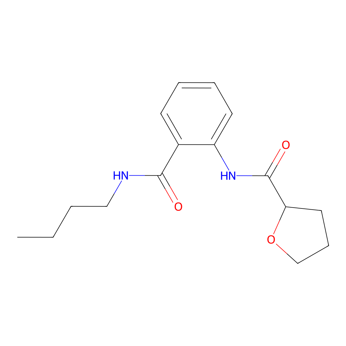 N-[2-(butylcarbamoyl)phenyl]oxolane-2-carboxamide molecular structure, CAS 827620-83-7