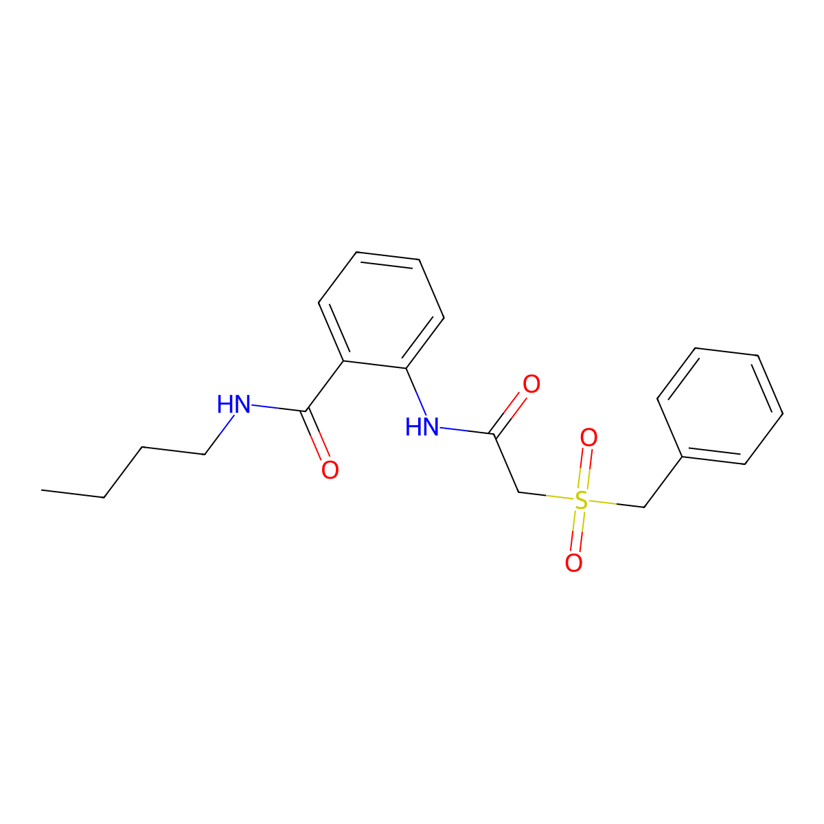 2-[(2-benzylsulfonylacetyl)amino]-N-butylbenzamide molecular structure, CAS 827620-84-8