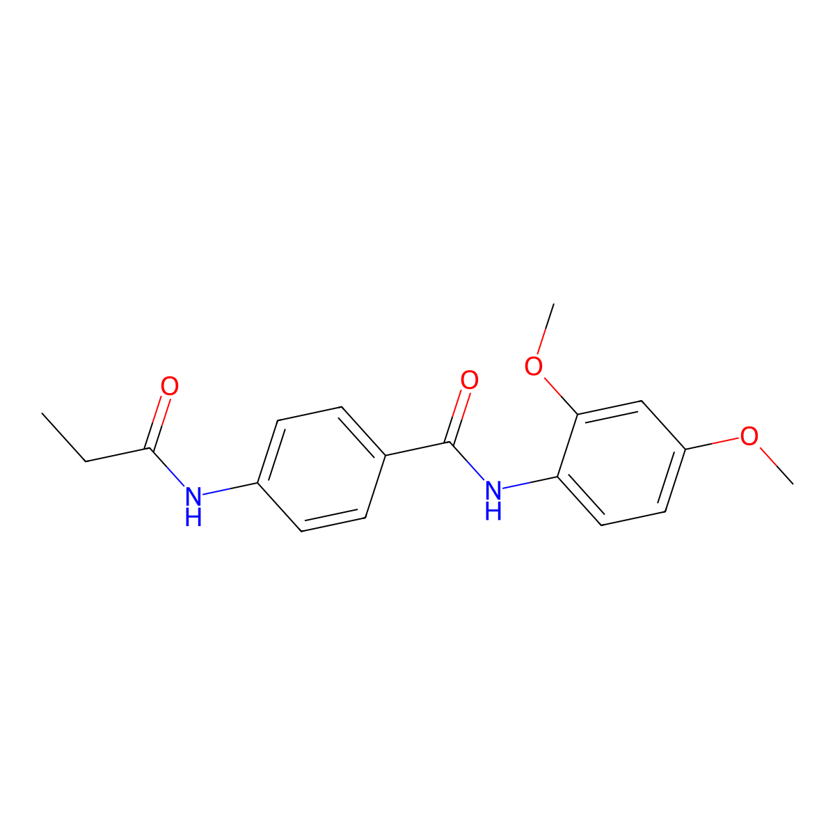 N-(2,4-dimethoxyphenyl)-4-(propanoylamino)benzamide molecular structure, CAS 827620-94-0