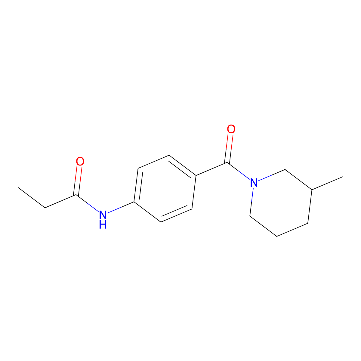 N-[4-(3-methylpiperidine-1-carbonyl)phenyl]propanamide molecular structure, CAS 827620-96-2