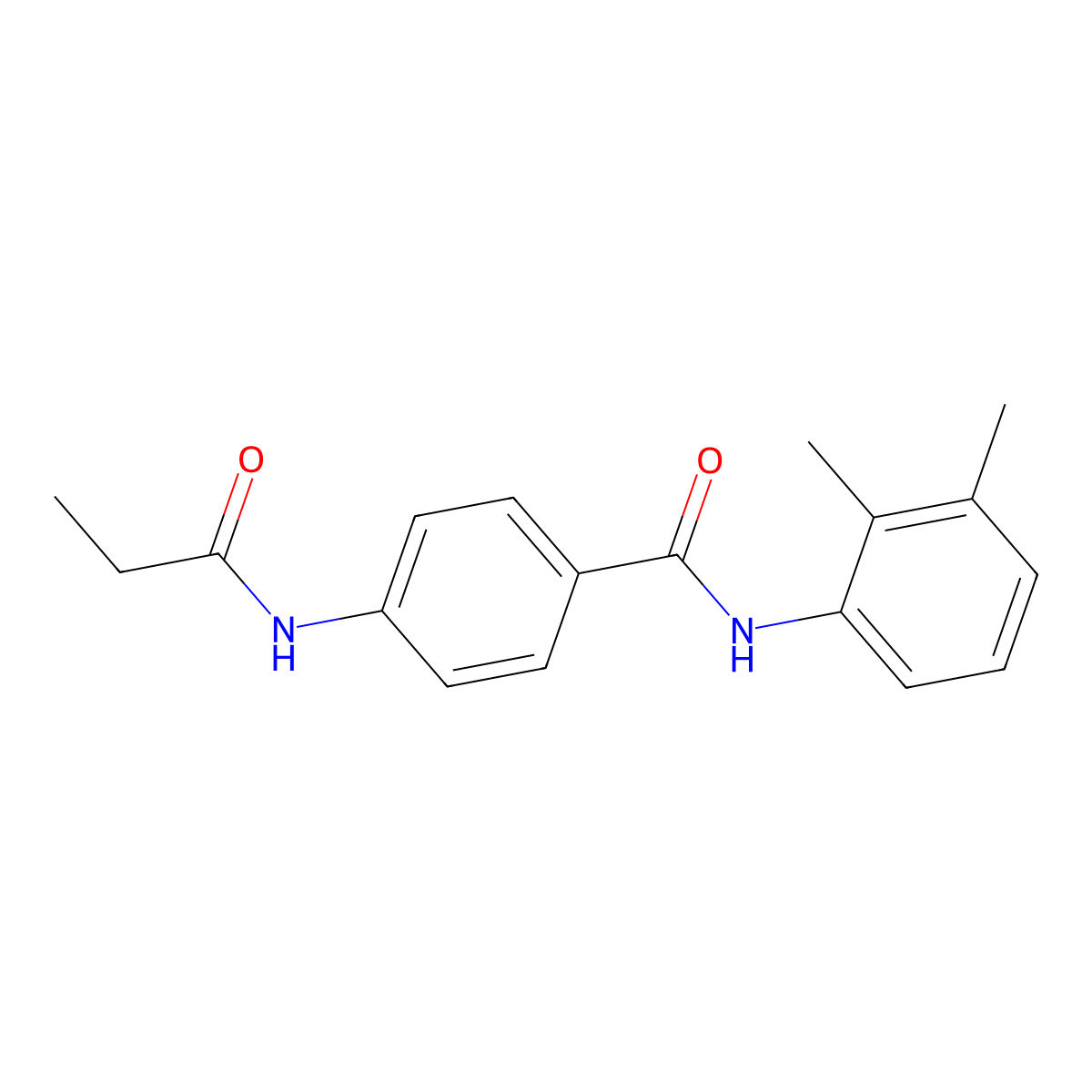 N-(2,3-dimethylphenyl)-4-(propanoylamino)benzamide molecular structure, CAS 827620-98-4